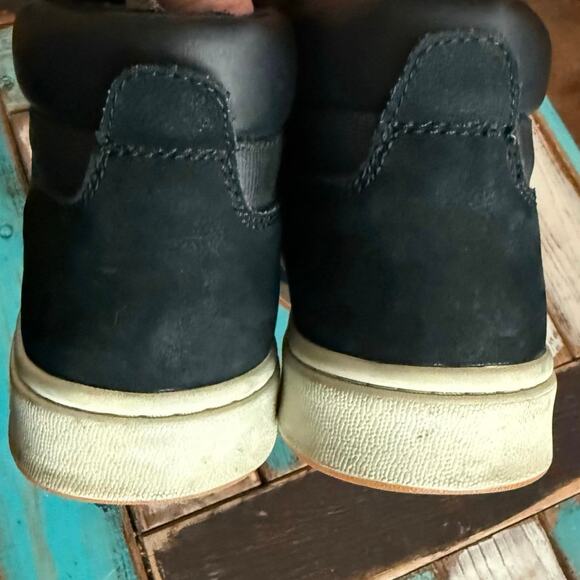 Polo Ralph Lauren Black shrunken Nubuck suede Canvas Sneaker Boot Men's 9.5 - Picture 8 of 16